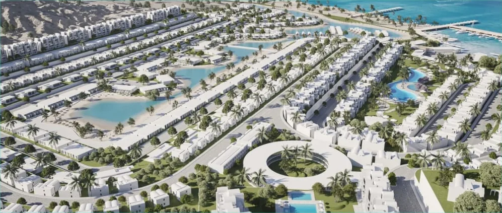 Salt Marina aerial masterplan on the Mediterranean at Ras El Hekma